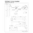 thumbnail image 2 of Kingston Brass CC53303LKB30 Standard Mount Traditional Plumbing Sink Trim Kit with P-Trap, Antique Brass, 2 of 2
