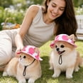 thumbnail image 7 of Ear Hole Sun Hat For Pet, Summer Shade Cap Accessory, Breathable Outdoor Wear, Adjustable Head Covering For Cats Dogs M, 7 of 7