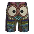 thumbnail image 6 of Wukai Boho Owl Print Beach Trunks with Compression Liner Swimsuit Quick Dry Beach Sports Shorts with Pocket-XX-Large, 6 of 8