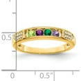 thumbnail image 4 of 14K Yellow Gold Family Jewelry Diamond Semi-Set Ring (Size 7) Made In China xmr48/4, 4 of 5