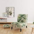 thumbnail image 2 of Designart "Minimalism Plam Tree silence III" Green Floral Upholstered Accent Chair - Traditional Arm Chair For Living Room, 2 of 7