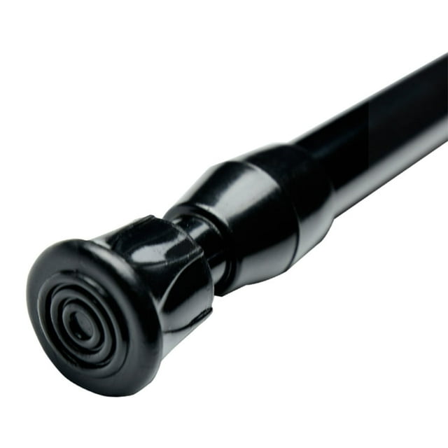Tringle à Rideaux Réglable pour Fenêtre, Extensible, Sans Perçage, Tringle à Rideaux pour Baignoire, Douche, Entrée, Noir, 40 à 70 cm, Diamètre 1,3 cm