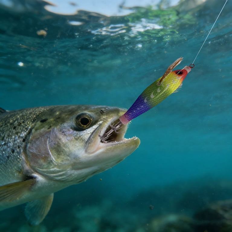bass pro walleye lures FishMore T3 Trolls down to 27 feet XPS Walleye Jig - Chartreuse