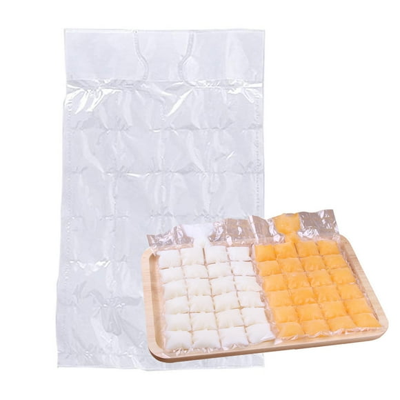 10 Sets of Disposable Ice Cube Bags Stackable Easy Release Ice Cube Mold Trays Frozen Ice Packs 2400 Ice cubes