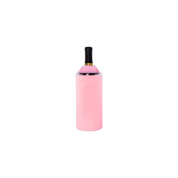 Enfriador de Botellas de Vino Vinglacé Portátil de Acero Inoxidable Rosado