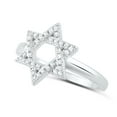thumbnail image 2 of Sterling Silver Cz Jewish Star Ring for Women and Teens - Size 5, 2 of 3