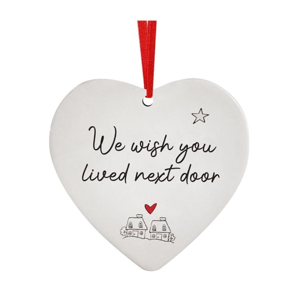 Moocorvic Valentines Decor Heart Shape Hanging Ornament, Acrylic Pendant Gifts for Women Christmas Tree Decor