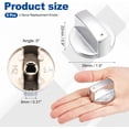 thumbnail image 2 of uxcell 5Pcs Gas Stove Knob, 8mm Universal Cooker Replacement Knobs, Durable Metal Surface Switch for Kitchen Cooktop, Gas Stove & Various Ovens(Silver Tone), 2 of 6