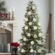 thumbnail image 4 of Juego de 24 Bolas Navideñas | Adornos Navideños de Plástico Beige, Rojo, Caqui y Verde | Adornos Irrompibles para Árbol de Navidad de 6 Cm | Orificios Ajustables para Colgar | Decoración para Pared,, 4 of 6