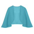 thumbnail image 6 of Vinsonshop Womens Chiffon Shrug Sheer Bolero Open Front Lightweight Cropped Cardigan for Evening Dresses Sky Blue XXL, 6 of 6