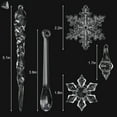 thumbnail image 4 of PULLIMORE 26 Pcs Christmas Snowflake Icicle Ornaments Crystal Christmas Tree Hanging Decorations, 4 of 8