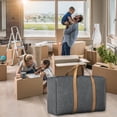 thumbnail image 6 of Tahtuvzn Storage & Organization 31.49x9.84x19.68" Large Capacity Gray Storage Bag with Extended Handles Moving Luggage for Clothes Pillows Quilts Blankets in The Dorm and Family, Gray, 6 of 9