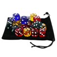 thumbnail image 1 of Acrylic 6 Sided Dices with Drawstring Bag Rounded Corner Spot Dices Polyhedral Dices Set D6 for Role Play Math Learning Table Games, 1 of 6
