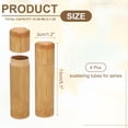 thumbnail image 2 of 4pcs Bamboo Scattering Urn, 5.1" x 1.2" Small Cremation Tube with Lid Mini Keepsake Brown for Male Female Pet Dog, 2 of 7