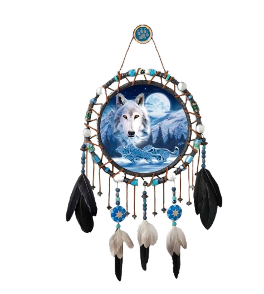 The Bradford Exchange Midnight Spirits Wolf Art Illuminated