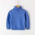 thumbnail image 5 of KPOPLK Little Kids Cable Knit Sweater Unisex Long Sleeve Solid Color Pullover(5-6 Years,R18-Light Blue), 5 of 5