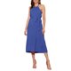 thumbnail image 2 of INSPIRAR CHIC Vestido de verano sin mangas y casual en línea A para mujeres, vestido midi de color sólido, azul real, XS, 2 of 6