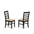 thumbnail image 2 of East West Furniture Sudbury 3-piece Dining Chair and Round Table Set in Black, 2 of 4
