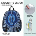 thumbnail image 5 of Blue and White Tie Dye Pattern Backpack for School, Cute School Bag with Adjustable Shoulder Straps and Padded Back, 13.8"x11.4"x6", 5 of 5