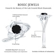thumbnail image 5 of Rosec Jewels Lab Grown Black Diamond Flower Engagement Ring (0.8 Ct, AAAA Grade) - Black and White Diamond Ring - with Jewelry Box, 10K White Gold, US 12.50, 5 of 8