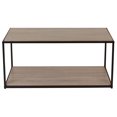 thumbnail image 2 of Midtown Collection Sonoma Oak Wood Grain Finish Coffee Table with Black Metal Frame, 2 of 3