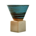 thumbnail image 1 of Ceramic Mini Espresso Cups，Coarse Pottery Espresso Cup Creative Tea Cup with Base，6.7oz Cone Funnel Coffee Cup，For Any Kitchen or Cafe, 1 of 9