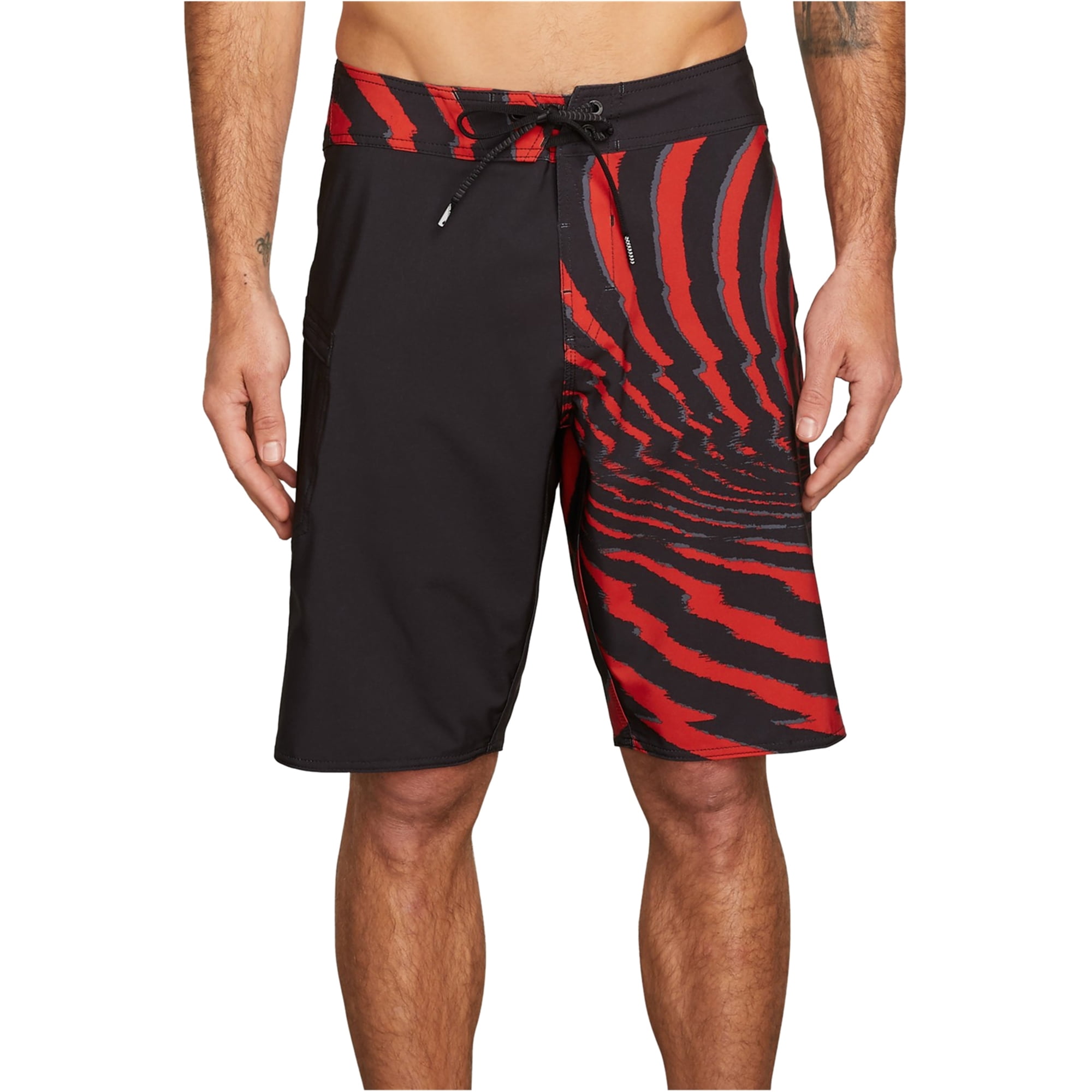 Mens Lido Swim Bottom Board Shorts, red, 38 Walmart