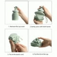 thumbnail image 3 of Collapsible Silicone Water Bottle, 20oz Reusable Foldable Water Bottle with Leak-Proof Cap, BPA-Free Portable Travel Water Bottle for Camping, Hiking, Gym, 3 of 9
