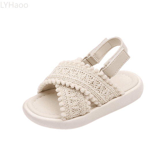 LYHaoo Girls Sandals Girls Sandals For Toddlers And Kids Comfortable Open Toe Casual Summer Shoes For Girls Age 1 6 Lightweight Breathable Footwear Sizes 21 Little Kid(1-2 Years)