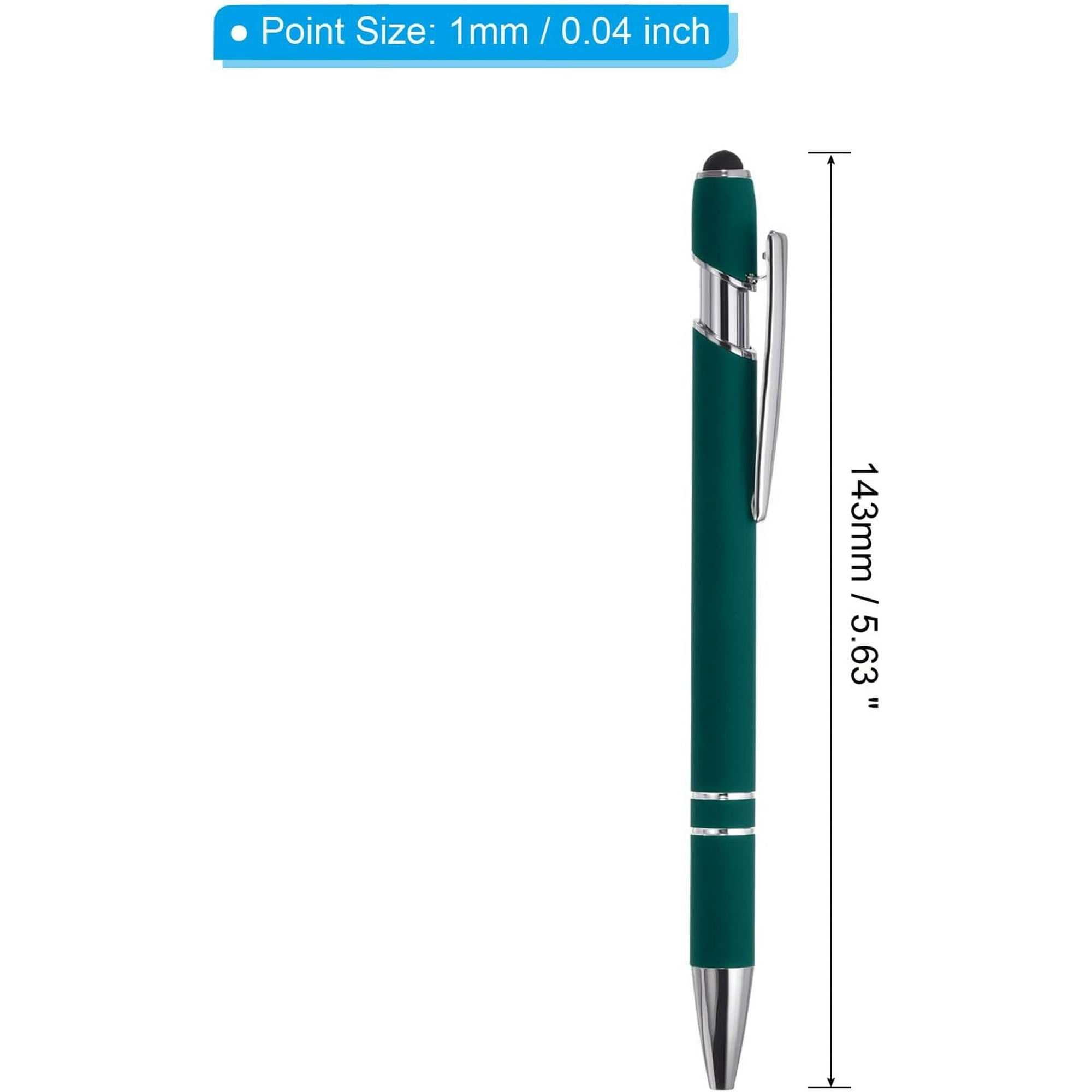 Cobee Ballpoint Pen With Stylus Tip, 6-Piece Retractable Ballpoint Pen, 1.0mm Black Ink, Responsive Click Metal Pens With Black Ink, 2 In 1 Stylus For Touch Screens