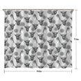 thumbnail image 5 of Gray Highland Cow Lemon Pattern Shower Curtain 84"x72" ,Bathroom Decorative Shower Curtains Set with 12 Hooks,Modern Waterproof Washable Shower Curtain, 5 of 6