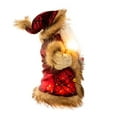 thumbnail image 3 of Kurt Adler 10-Inch 10-Light Burgundy and Brown Santa Treetop, 3 of 8
