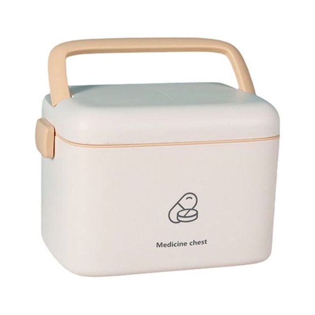 Wosthever Caja de almacenamiento para tableta de gran capacidad, organizador portátil de doble capa, estuche organizador de supervivencia de Almacenamiento y organización del hogar