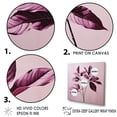 thumbnail image 3 of Designart "Precision In Plum Purple Leaves I" Leaves Canvas Wall Art, 3 of 7