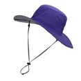 thumbnail image 3 of OUNONA Sombrero Dual Uso Unisex Morado Con Botón Metálico Y Protección Rayos Uv, 3 of 8