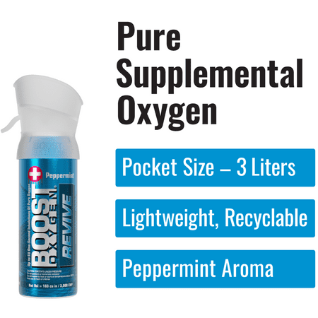 Boost Oxygen Portable Canned Oxygen, Peppermint, 3L