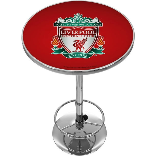 Premier League Liverpool Football Club Chrome Pub Table
