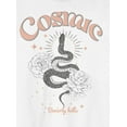 thumbnail image 2 of Cosmic Snake & Flowers Men's White Short Sleeve Crew Neck Tee-Medium, 2 of 4