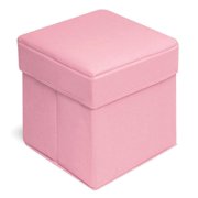 Badger Basket Folding Storage Seat-Color: Pink