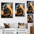 thumbnail image 4 of Designart "Adventure On The Yellow Dirt Bike II" Motorcycle Canvas Wall Art, 4 of 7