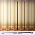 thumbnail image 6 of EDISHINE Modern LED Corner Floor Lamp for Living Room, 57.5" Minimalist Dimmable Lighting, Standing Tall Floor Lamp for Bedroom, Office, 3000K, Black, 6 of 9