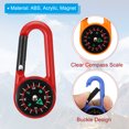 thumbnail image 4 of Unique Bargains Compass, Buckle Compass Keychain Waterproof Survival Pocket Compass, Pink 5Pack, 4 of 6