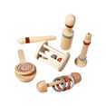 thumbnail image 4 of 5x juguetes de madera para bebés castañuelas trompeta de madera instrumentos musicales para niños de 6 a 12 meses, 4 of 9