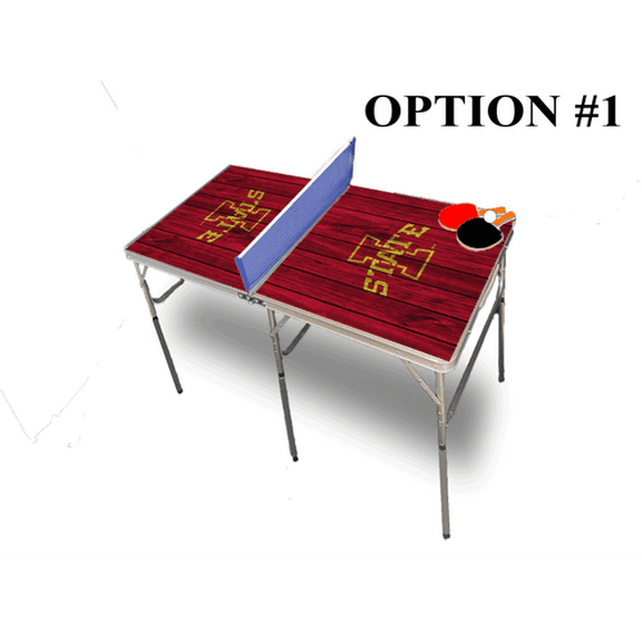 Iowa State University Portable Table Tennis Ping Pong Folding Table w/Accessories