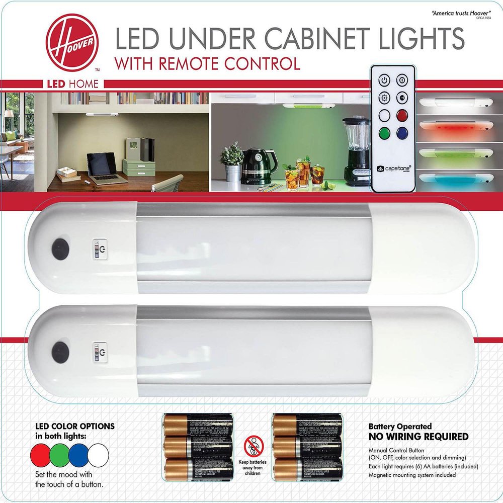 Hoover LED Color Changing Under Light Fixture w/ Remote Control