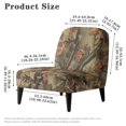 thumbnail image 5 of HELLHERO Woodland Leaf Camouflage Pattern Elastic Bottom Anti-Wrinkle Armless Accent Chair Cover Comfort Material Armless Chair Slipcover for Armless Couch, 5 of 6