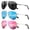 Black/Ice Blue/Pink, variant on AOMASTE Polarized Aviator Sunglasses for Men Women Driving Fishing Golf Sun Glasses with UV Protection(Black/Blue/Red-3Pack)