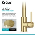 thumbnail image 6 of KRAUS Bolden 2-Function Single Handle Pull Down Kitchen Faucet in Spot-Free Brushed Brass, 6 of 7