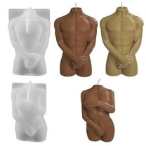 2PCS Silicone Body Candle Molds, Male and Female Figure Sculpture Molds for DIY Resin, Plaster, Soap, and Candle Making, Reusable Silicone Molding for Home or Holiday Decoration
