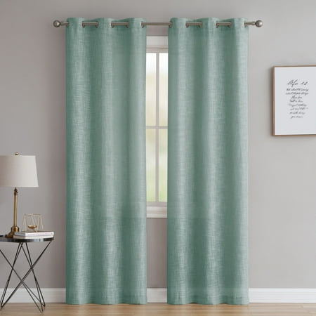2 Panel Curtain Set - Better Homes & Gardens Heathered Window Curtain Panel, Set of Two, Available in Multiple Colors and Sizes